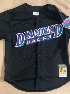 Randy Johnson Mitchell & Ness Black Diamondbacks Script Jersey
